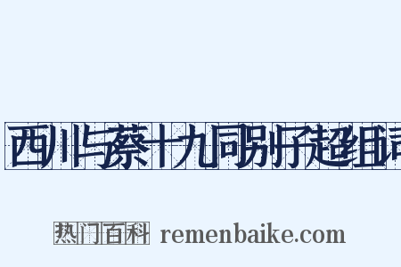 西川与蔡十九同别子超组词是什么意思的图片